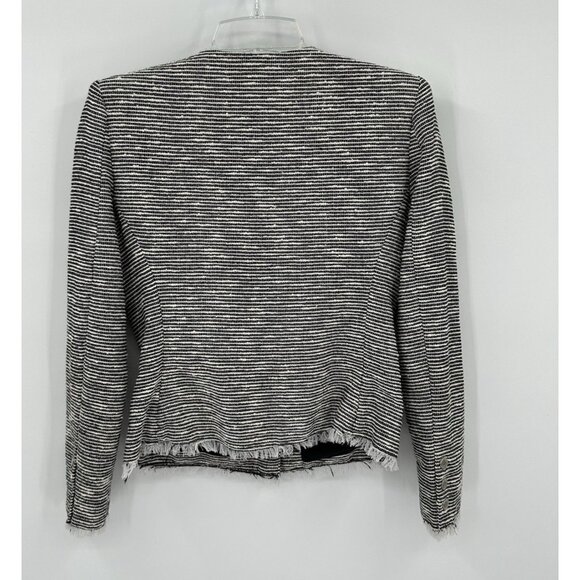 KENNA T jacket blazer cropped striped lightweight career office black white S - Picture 4 of 7